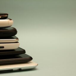 pile of smartphones